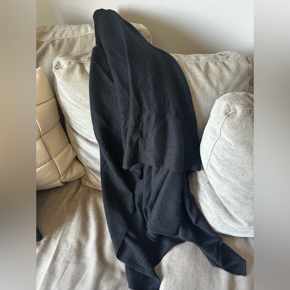 J. Crew Black Cashmere Wrap/ Scarf